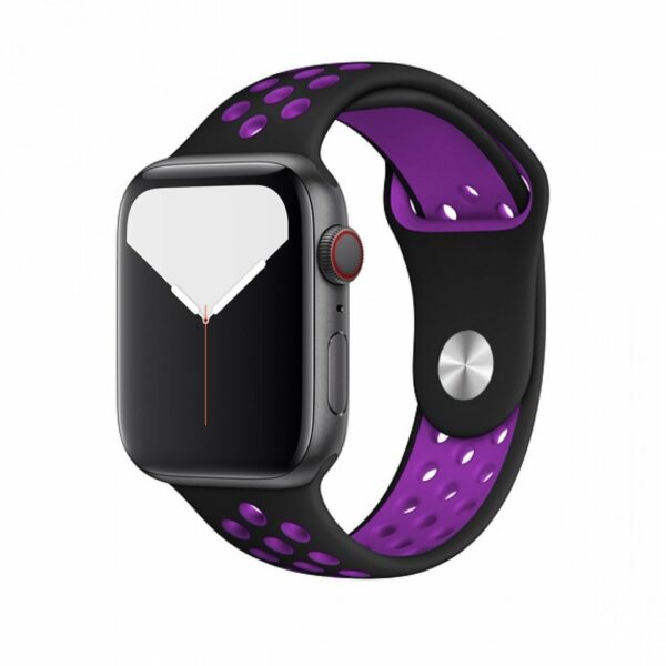 Black-Purple-Sport-Band-Active-for-Apple-Watch-Side