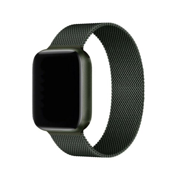 Dark-Green-Milanese-Loop-For-Apple-Watch-Side