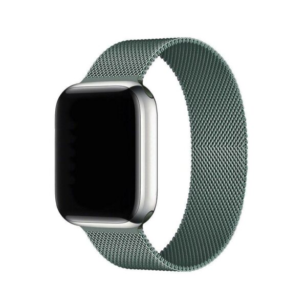 Pine-Green-Milanese-Loop-For-Apple-Watch-Side